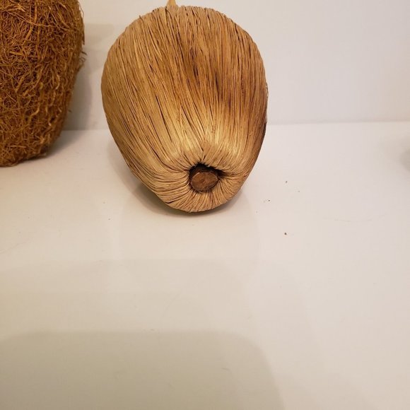 Vtg Primative Wooden Grapevine Apples Set 2 Farmhouse Decorative - Picture 9 of 10